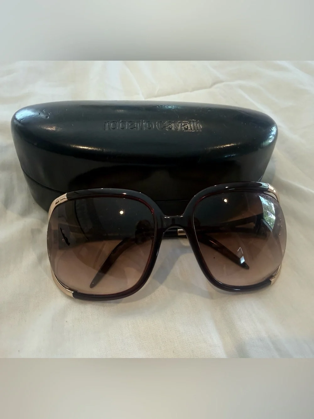 Roberto Cavalli Women's Brown Gradient Oversized Sunglasses